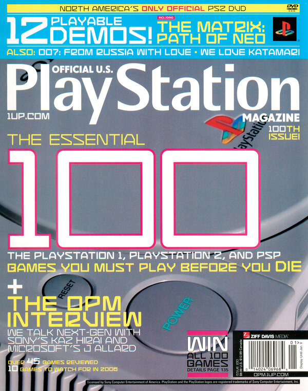 Official U.S. PlayStation Magazine Issue 100 (January 2006) cover